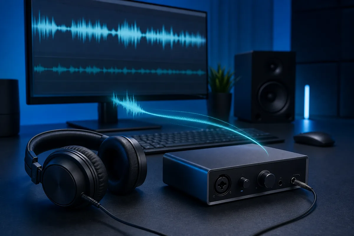 Windows 11 audio latency troubleshooting with wired headphones and a USB audio interface